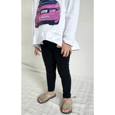 Legginsy SLIM welurowe NALA rozm. 86 BEŻ/CZARNE