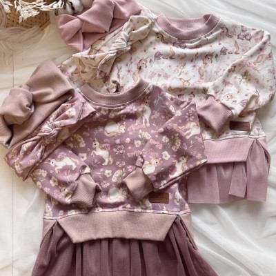Bluza  JEDNOROŻCE  z tiulem 104-110