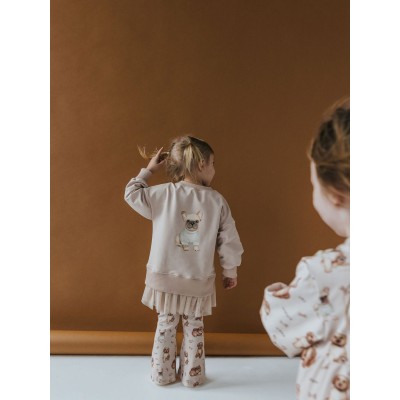 Bluza dresówka z TIULEM milky