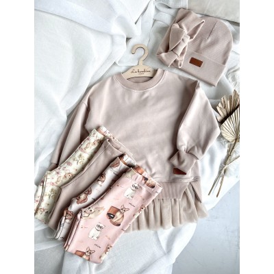 Bluza dresówka z TIULEM milky