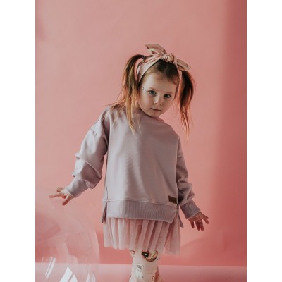 Bluza dresówka z TIULEM pink