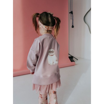 Bluza dresówka z TIULEM pink