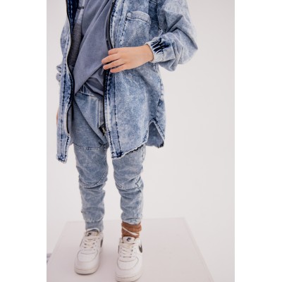 Spodnie chłopięce NUNU jeansowe GREY/BLUE