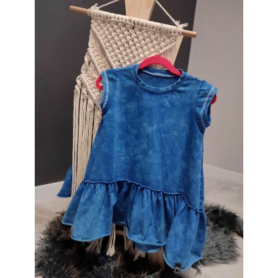 Sukienka rozm. 92/98 czarna/niebieska