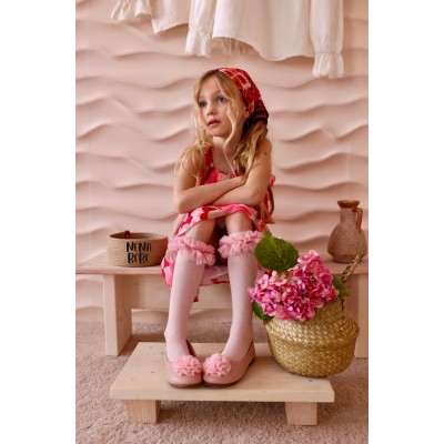 Podkolanówki TUTU RÓŻ I BEŻ