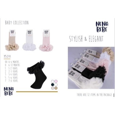 Podkolanówki TUTU RÓŻ I BEŻ