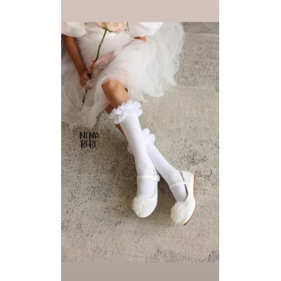 Podkolanówki TUTU RÓŻ I BEŻ