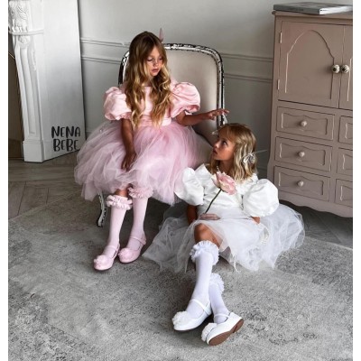 Podkolanówki TUTU RÓŻ I BEŻ