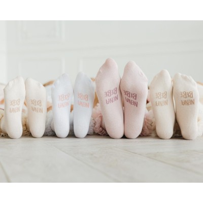 Skarpetki z tiulem biały/różowy/beżowy