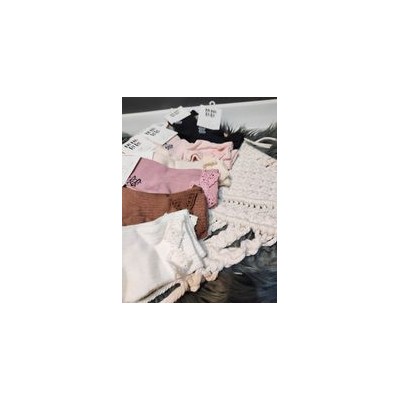 Skarpetki z ażurową kokardą BIAŁE/BEŻOWE