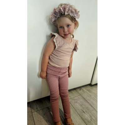 Legginsy SLIM welurowe NALA rozm. 86 BEŻ/CZARNE