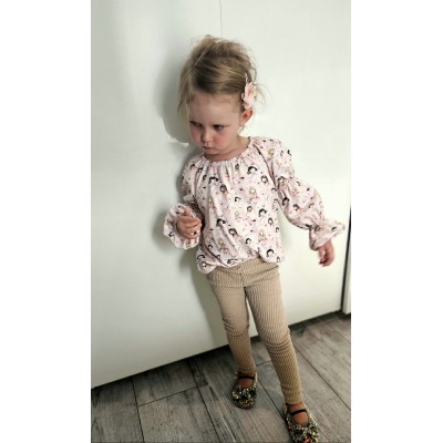 Legginsy SLIM welurowe NALA rozm. 86 BEŻ/CZARNE